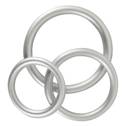 You2Toys Lot de 3 cockrings Silicone Thin Ring Gris
